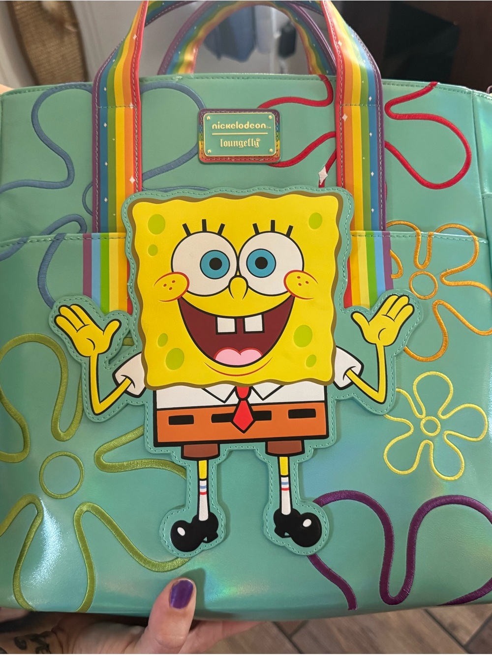 SpongeBob SquarePants Mint Tote Backpack by Loungefly